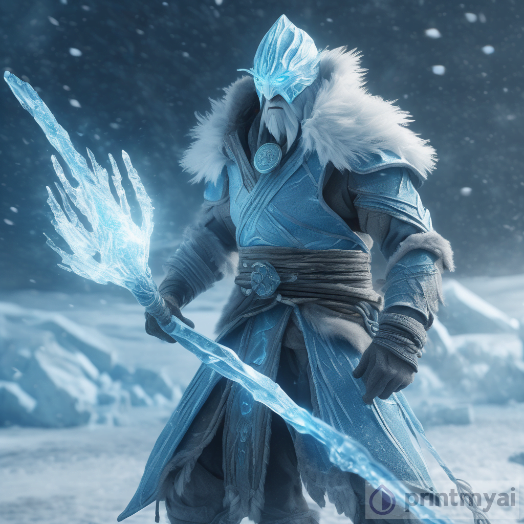 Frost Armor and Arctic Elements: The Ice-Wielding Sorcerer | PrintMyAi