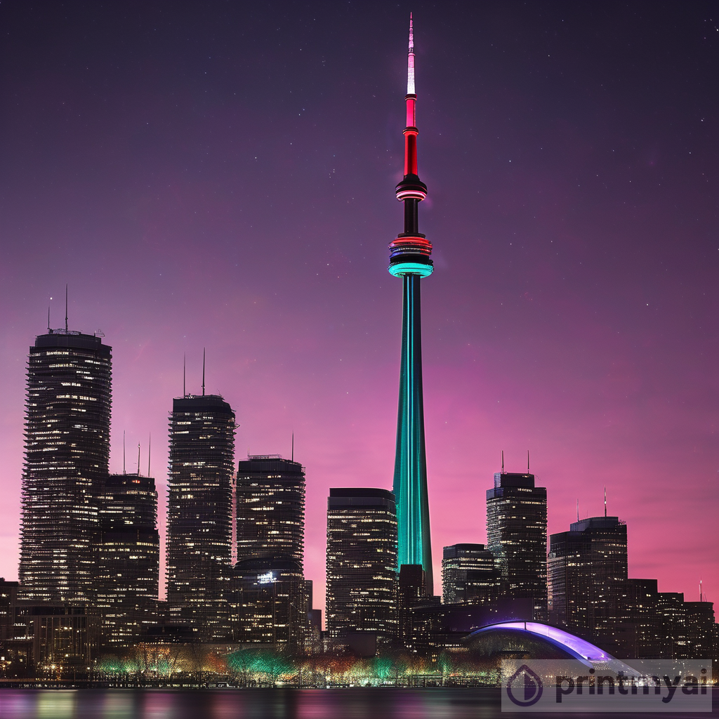 A Cosmic Metamorphosis: The Cn Tower Transformed Into A Celestial 