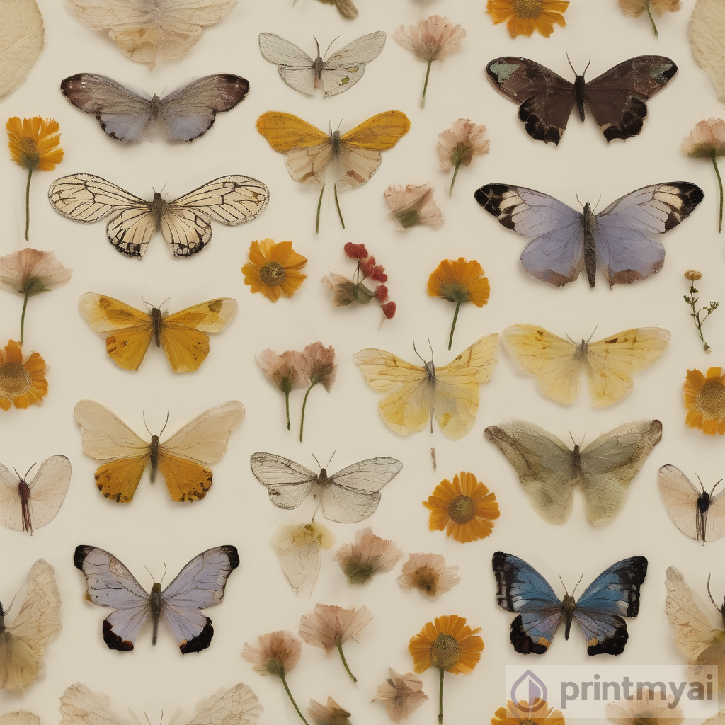 Pressed Flower Wings Art | PrintMyAi