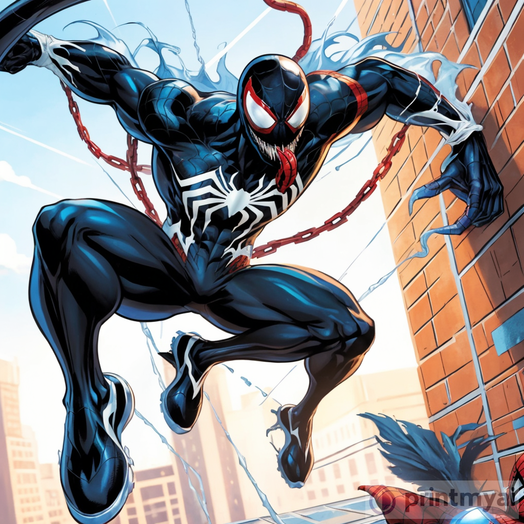 Epic Venom Dunk on Spider-Man | PrintMyAi